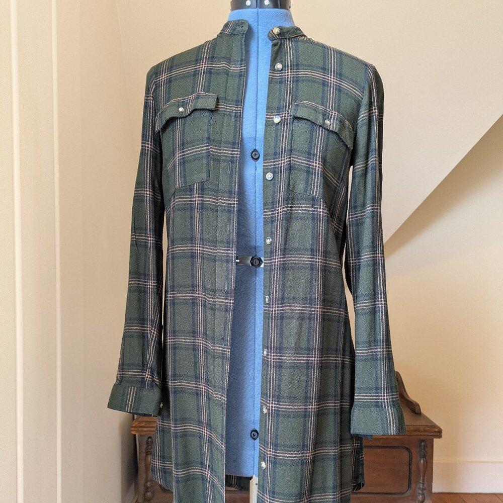 H & M button-up tunic shirt